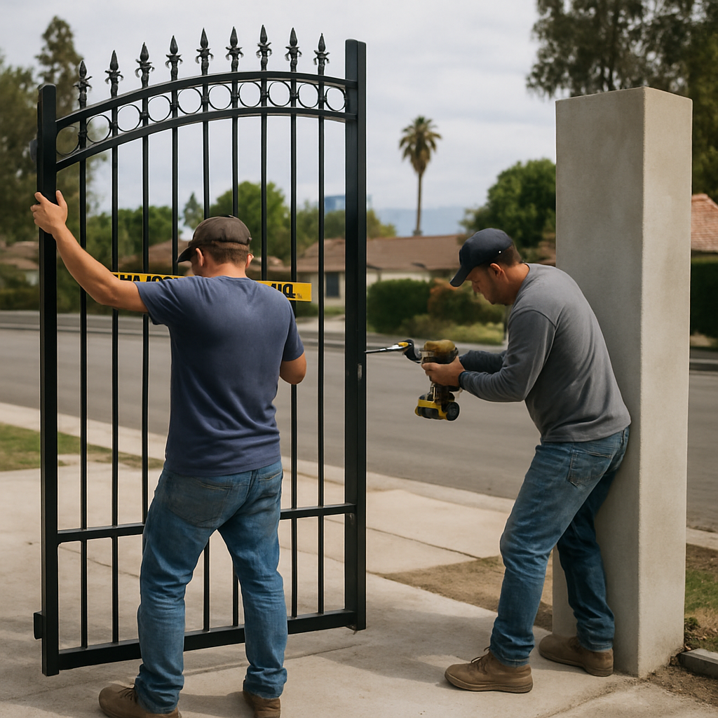 Gate installation using power drill